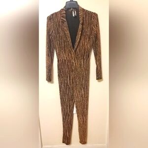 Women S Jumpsuit Sexy Slim Long Sleeve V Neck skinny